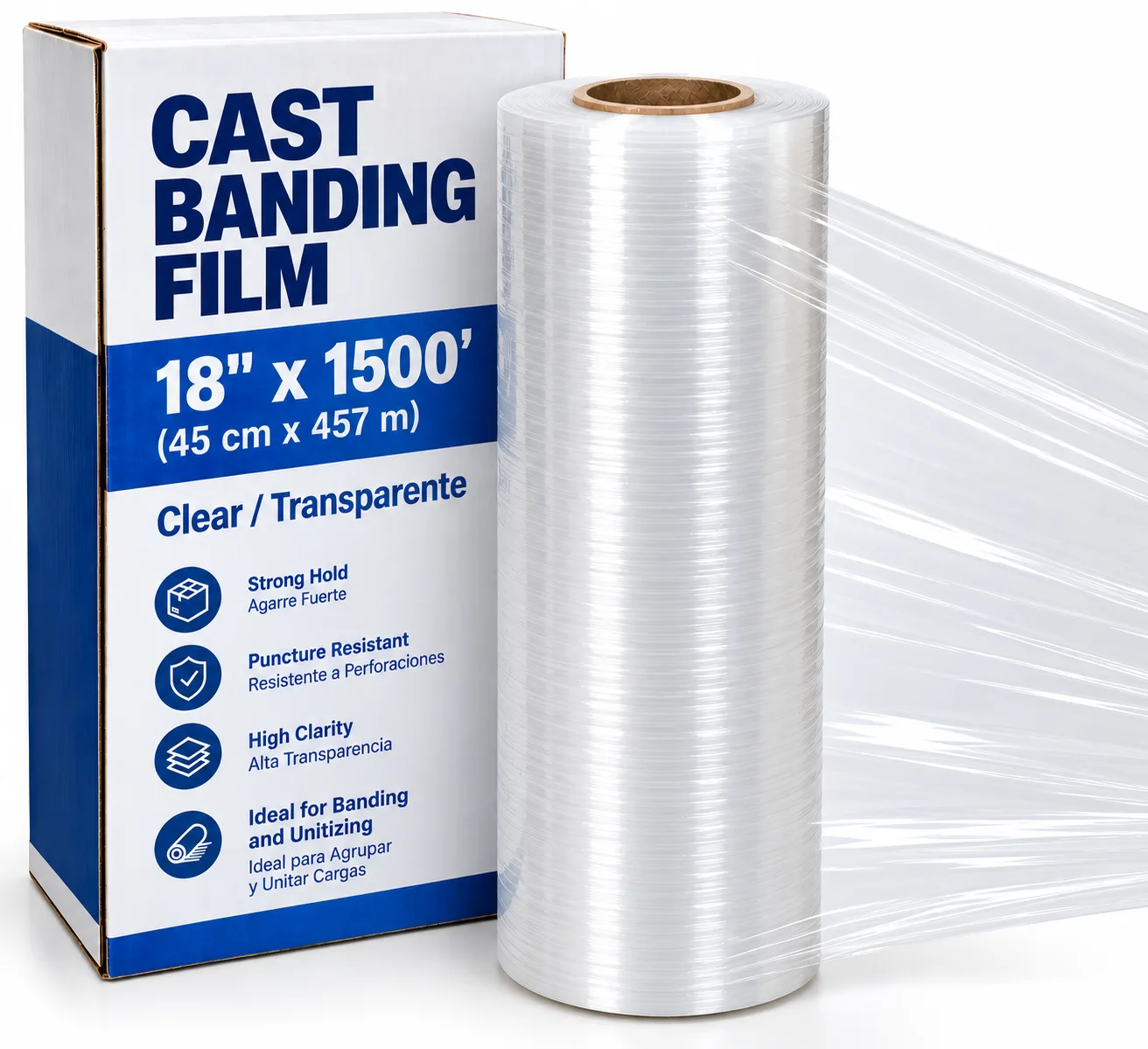 Cast banding film 18"x1500'