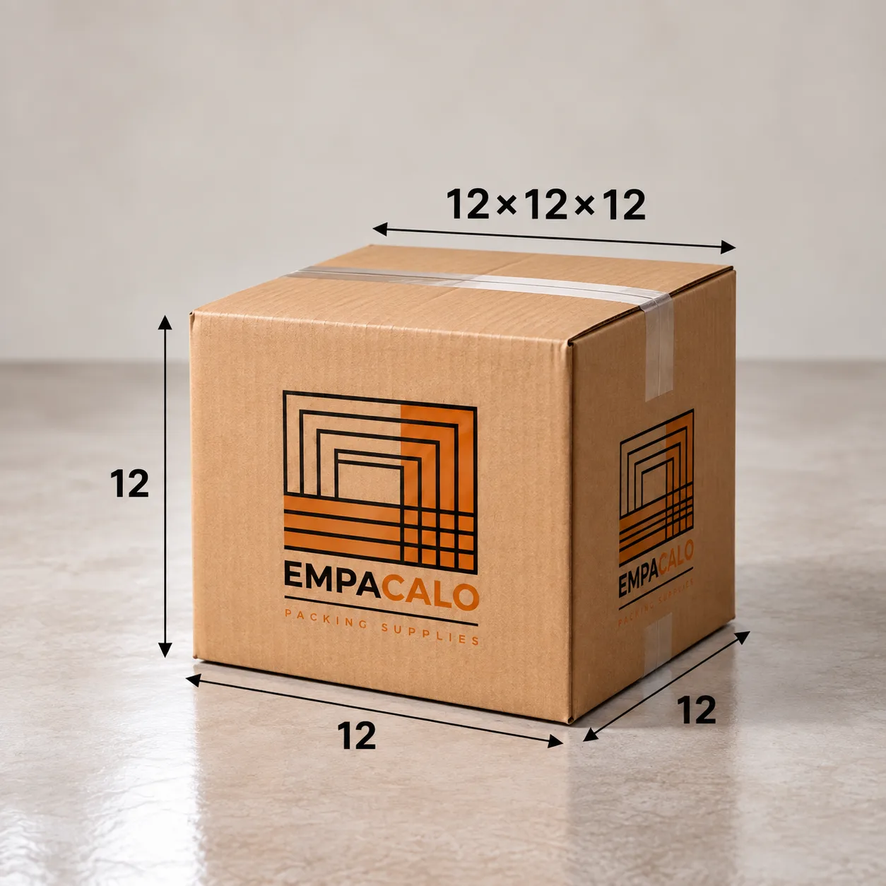Caja pared sencilla 12×12×12"