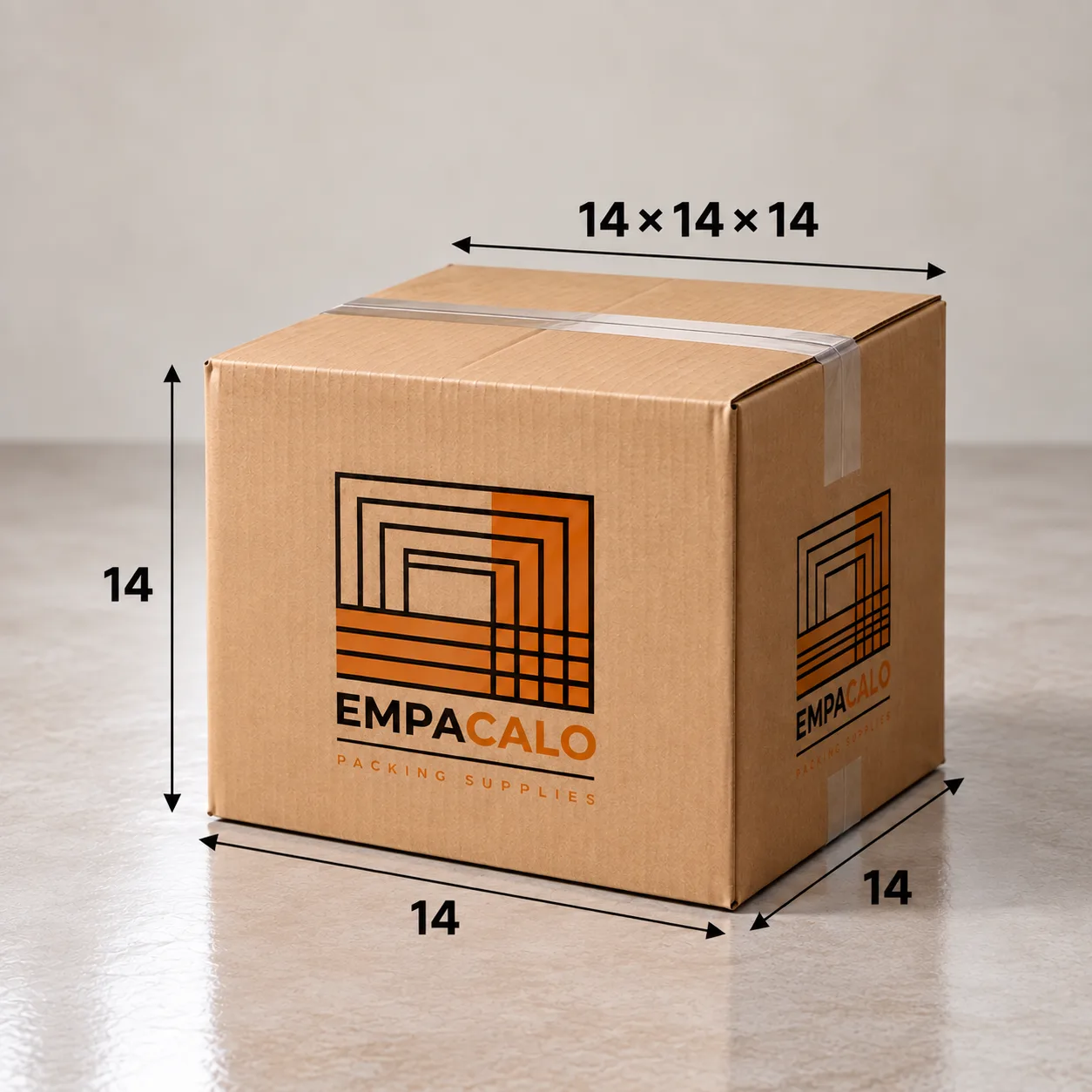 Caja pared sencilla 14×14×14"