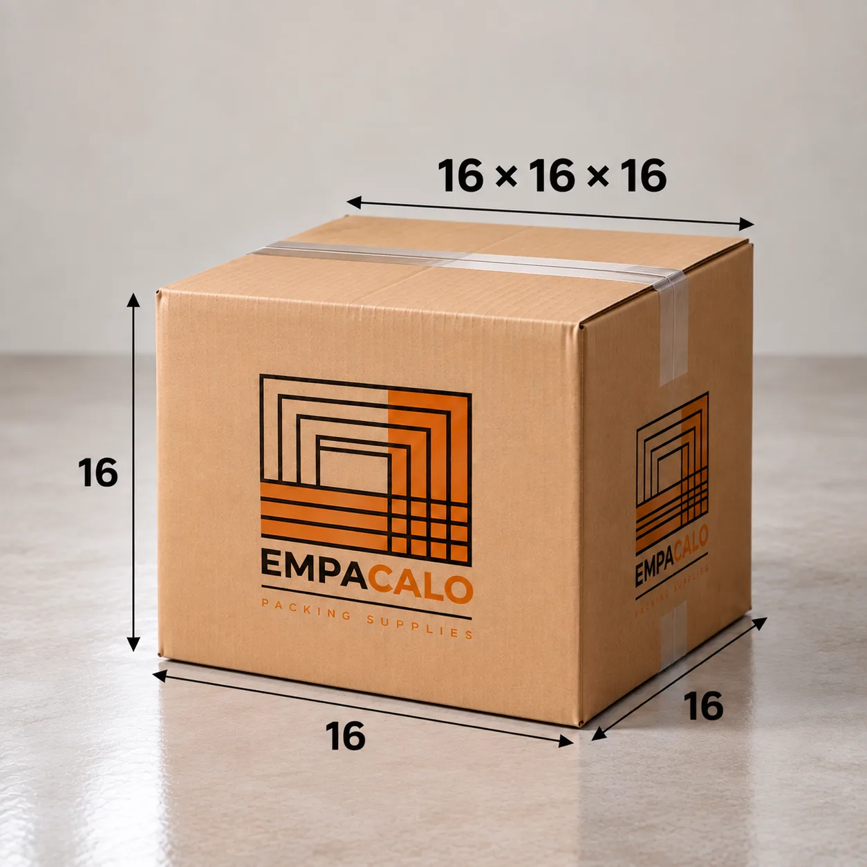 Caja pared sencilla 16×16×16"