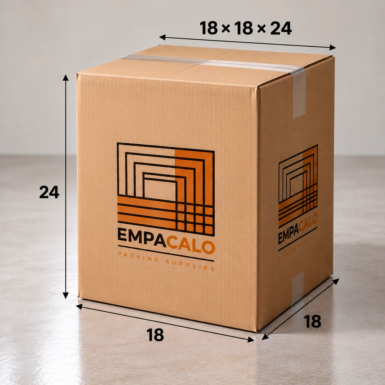 Caja pared sencilla 18×18×24"